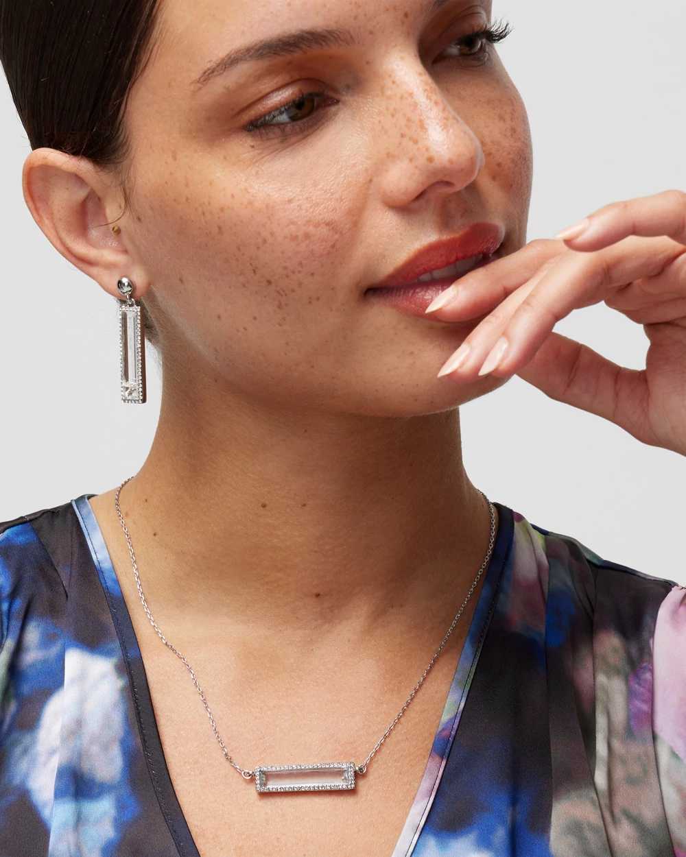 Swarovski crystal bar necklace best sale